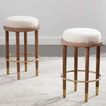 BESTANO Rustic Bar Stools - Stylish & Comfortable Seating