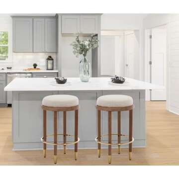 BESTANO Rustic Bar Stools - Stylish & Comfortable Seating