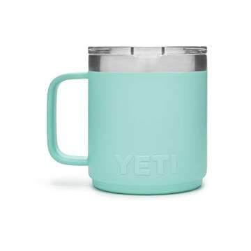 YETI Rambler 10 oz Stackable Mug, Stainless Steel, Vacuum Insulated with Standard Lid, Seafoam