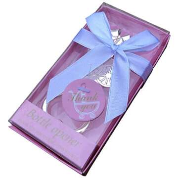 30 Pack Baby Shower and Gender Reveal Bottle Openers Party Favors with Gift Boxes