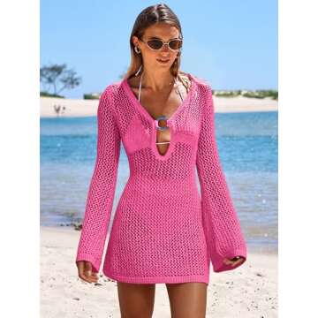 Stylish ANRABESS Women Beach Crochet Cover Up for Summer