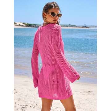 Stylish ANRABESS Women Beach Crochet Cover Up for Summer