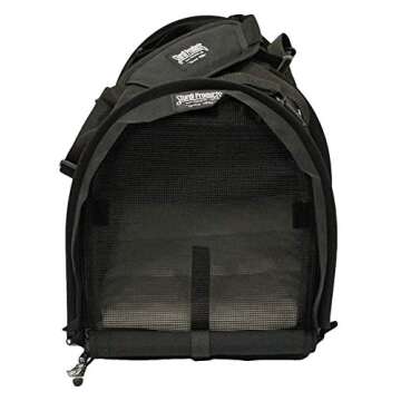 Sturdibag Extra Large Pet Carrier Flexible Height Pet Tote, Black,Size XL { 20"L x 16"H x 12"W}