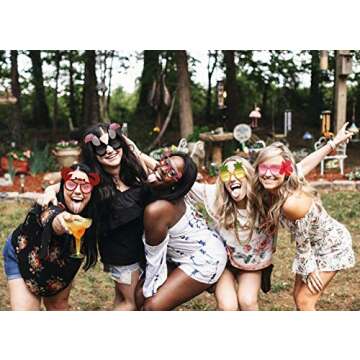 Ocean Line Luau Party Sunglasses - 9 Pairs Funny Hawaiian Glasses, Tropical Fancy Dress Props, Fun Summer Kids Party Favors, Beach Themed Party Supplies Decoration