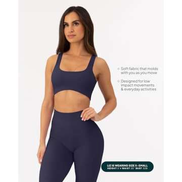 PAVOI ACTIVE Curve Hem Scoop Neck Sports Bra - Medium Support for Women