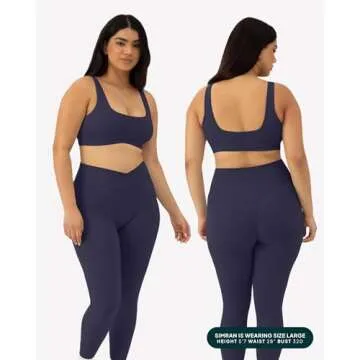 PAVOI ACTIVE Curve Hem Scoop Neck Sports Bra - Medium Support for Women