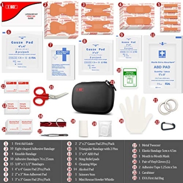 I GO 85 Piece Compact First Aid Kit for Travel & Outdoor