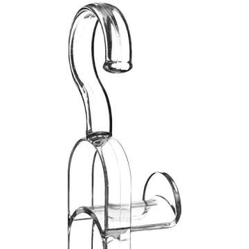 Spectrum Virgo 6-Hook Purse Organizer (Clear) - Hanging Storage for Closet, Wardrobe, Clothes, Handbags, & Wristlets