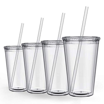 Maars Classic Insulated Tumblers 16 oz - Stylish, Durable, Customizable - 4 Pack