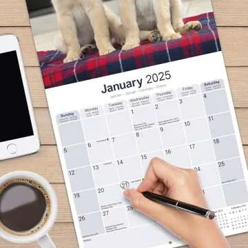 Golden Retriever Calendar 2025 | 16 Month Wall Calendar