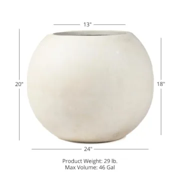 Stylish Ash & Ember 24" D Planter - Indoor/Outdoor Decor