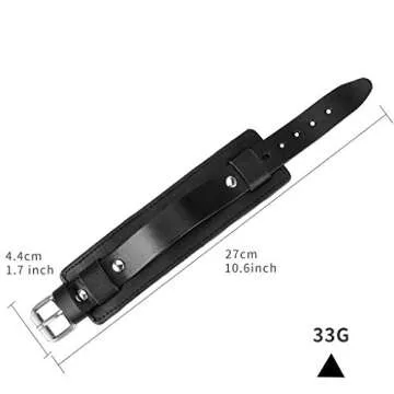 GelConnie Punk Leather Cuff Bracelet for Style and Durability