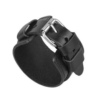 GelConnie Punk Leather Cuff Bracelet for Style and Durability