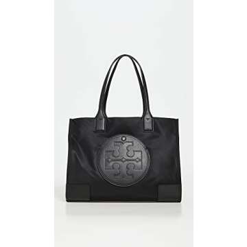 Tory Burch Women's Small Ella Tote, Black, One Size
