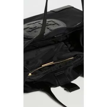Tory Burch Women's Small Ella Tote, Black, One Size