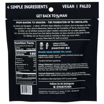 HU KITCHEN Organic Salty Dark Chocolate Gems, 3.5 OZ