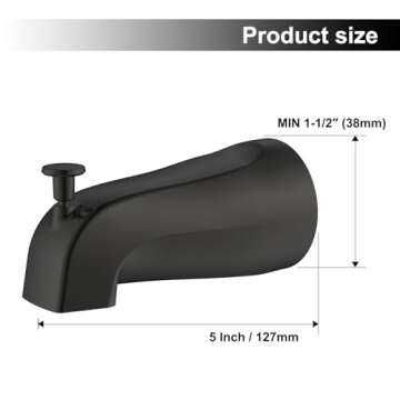 Gold Hao Universal Slip-On Tub Spout - Easy Install, Water Saving