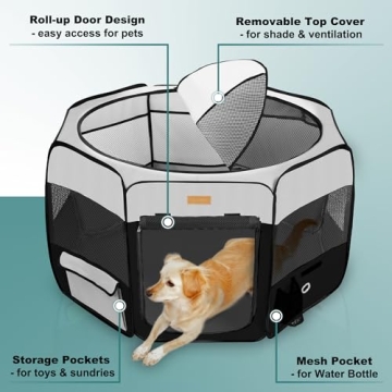 Portable Dog Playpen for Indoor and Outdoor Camping