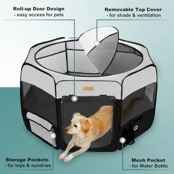 Portable Dog Playpen for Indoor and Outdoor Camping