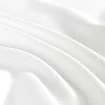 jinchan White Kitchen Curtains 36 Inch Length Farmhouse Rustic Drapes for Small Window Faux Linen Weave Tier Curtains for Bathroom Sink Light Filtering Rod Pocket 2 Panels White