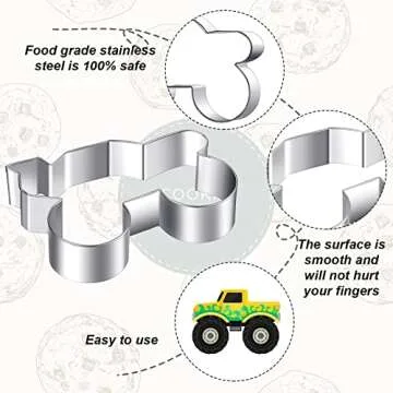 6 Truck Cookie Cutters Set for Fun Baking Activities