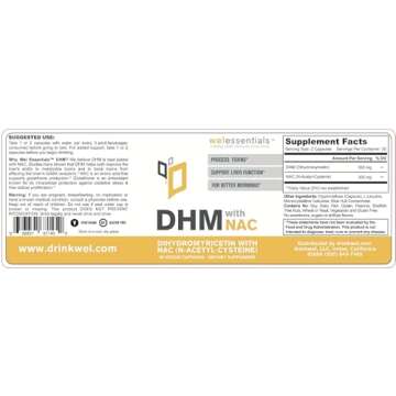 WelEssentials DHM + NAC Supplement for Liver Health