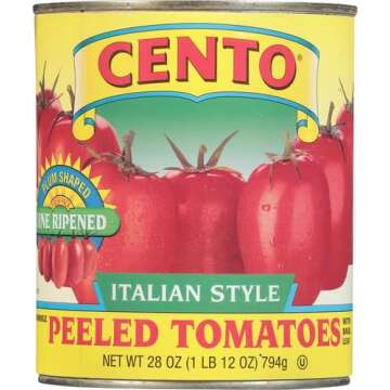 Cento Peeled Plum Tomatoes, Italian Style with Basil Leaf, 28 Oz