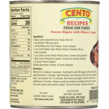 Cento Peeled Plum Tomatoes, Italian Style with Basil Leaf, 28 Oz