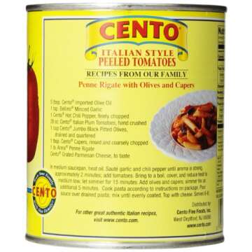 Cento Peeled Plum Tomatoes, Italian Style with Basil Leaf, 28 Oz