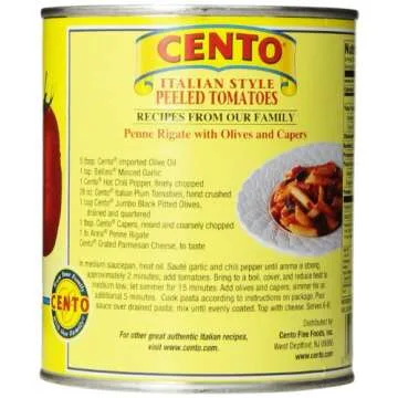 Cento Peeled Plum Tomatoes, Italian Style with Basil Leaf, 28 Oz