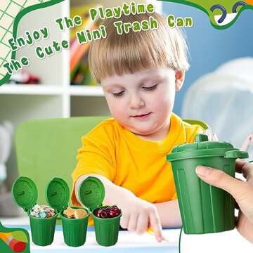 Zubebe 24 Pcs Mini Trash Canwith Lids for Home & Parties