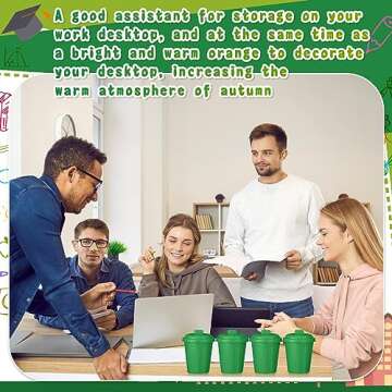 Zubebe 24 Pcs Mini Trash Canwith Lids for Home & Parties