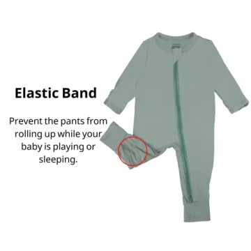 GUISBY Baby Boy Long Sleeve Pajamas Soft Stretchy Romper 0-3M