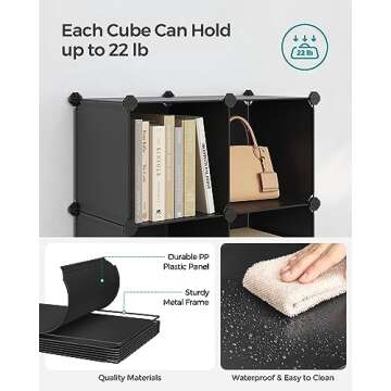 SONGMICS 6 Cube Storage Organizer for Flexible Spaces