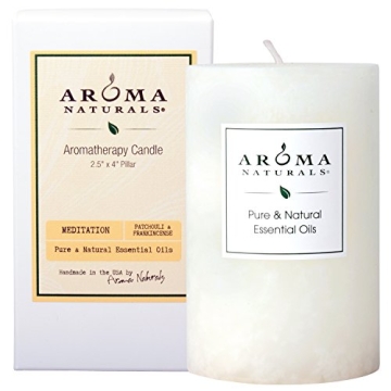 Aroma Naturals White Scented Candle for Meditation