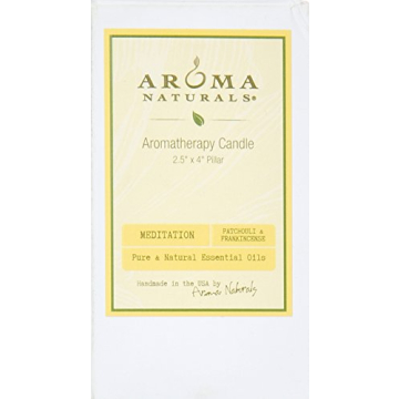 Aroma Naturals White Scented Candle for Meditation