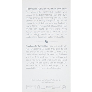 Aroma Naturals White Scented Candle for Meditation