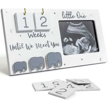 Sonogram Picture Frame - Baby Countdown Weeks & Nursery Decor
