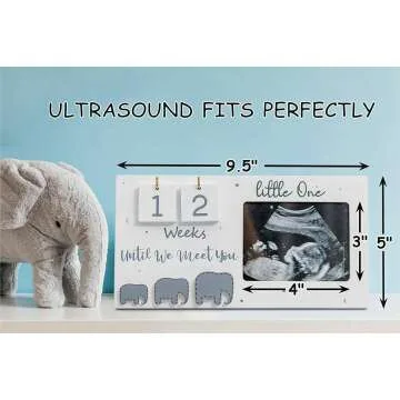 Sonogram Picture Frame with Baby Countdown - Unique Gift