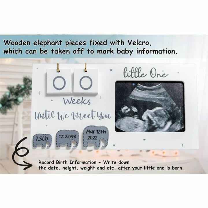Sonogram Picture Frame with Baby Countdown - Unique Gift