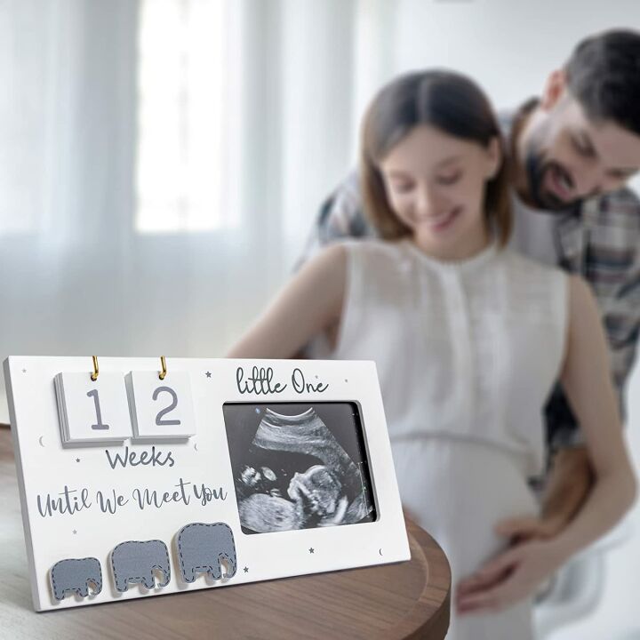 Sonogram Picture Frame with Baby Countdown - Unique Gift