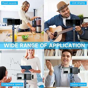 PQRQP Wireless Microphone for Android/Laptop, Mini Microphone, Microphone for Type-C Phone, Wireless Microphones, Wireless Lavalier Microphone, Microphone for Video Recording, YouTube, Vlog