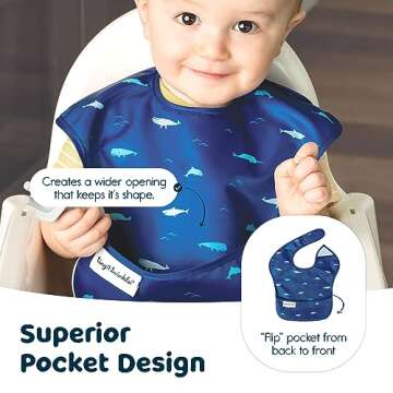 Tiny Twinkle Mess-Proof Baby Bib - Eco-Friendly Feeding Essential