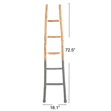 Creative Co-Op Decorative Wood Ladder Misc Furniture, Dark Grey