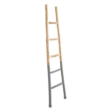 Creative Co-Op Decorative Wood Ladder Misc Furniture, Dark Grey
