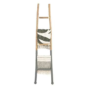 Creative Co-Op Decorative Wood Ladder Misc Furniture, Dark Grey