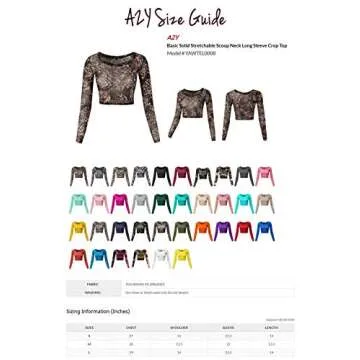 Basic Solid Stretchable Scoop Neck Long Sleeve Crop Top Blue Combo S