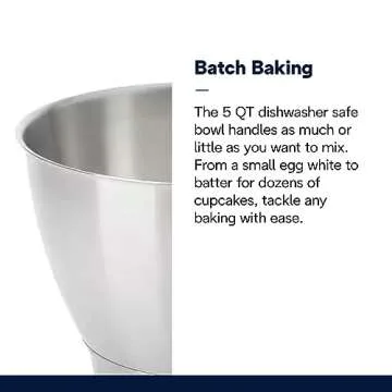 Kenwood Chef Titanium Kitchen Machine, Stainless Steel - 5 qt - Kitchen Mixer - 800W Motor & Electronic Variable Speed Control - Includes Dishwasher-Safe Work Bowl & Three Mixing Tools