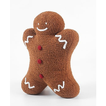 DALIYREPAL Plush Gingerbread Man Cushion for Christmas