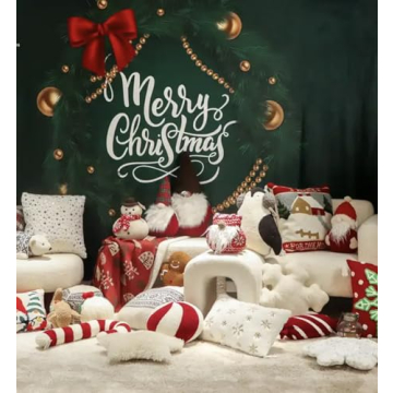 DALIYREPAL Plush Gingerbread Man Cushion for Christmas